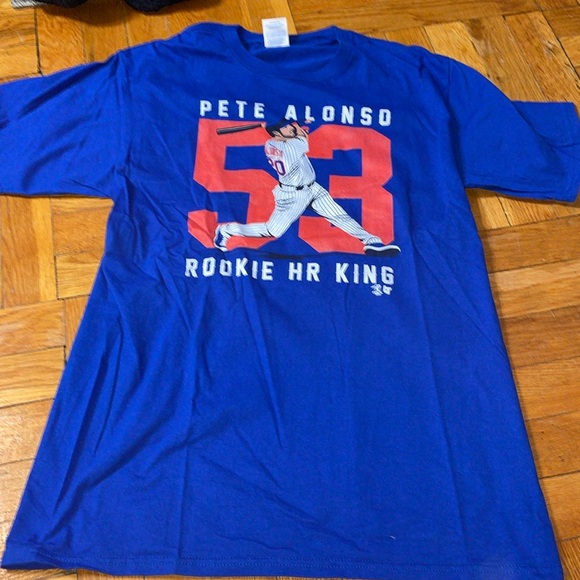 Pete Alonso “Rookie HR King” Short Sleeve Tee Shirt - Picture 2 of 5